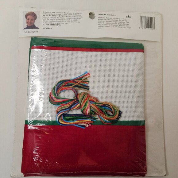 Christmas Tradition Pillow Case Cross Stitch Kit 1992 Vintage By Lois Thompson - Picture 4 of 7